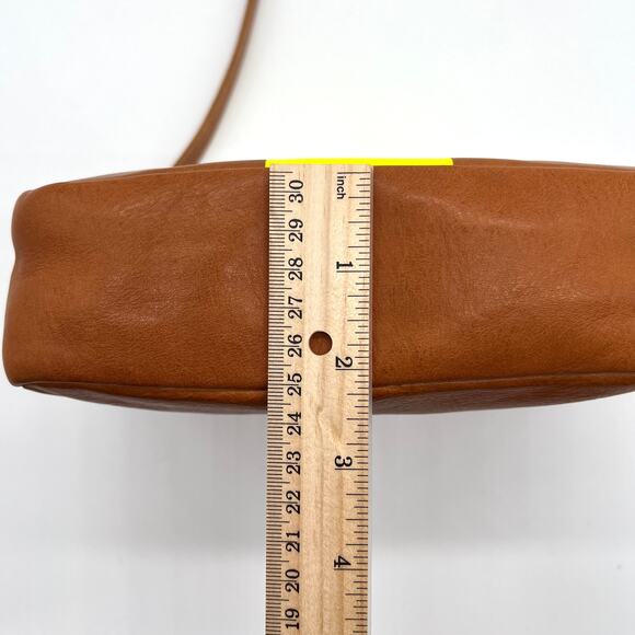 CLARE V Midi Sac Tan Nappetto Stripe Leather Crossbody Bag Women Neon Yellow NEW - Picture 16 of 16